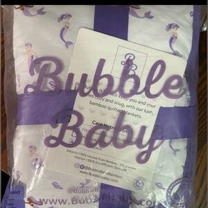 Bubble baby bamboo Blanket NIB Mermaid purple 35x35